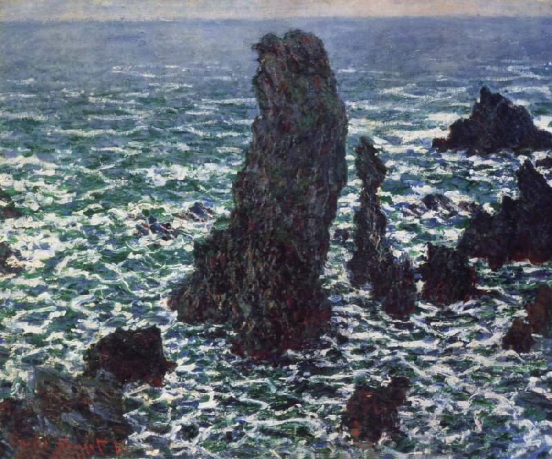 Claude Monet Rocks at Belle-lle Spain oil painting art